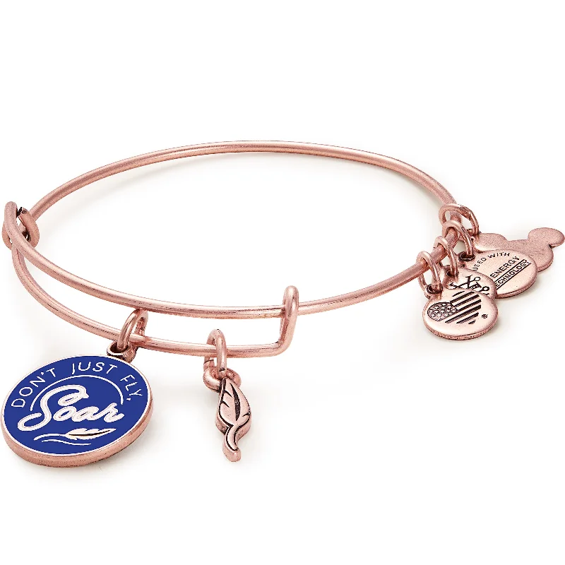 women's bracelets crystal-studded bangle -Disney® Dumbo 'Don't Just Fly, Soar' Duo Charm Bangle