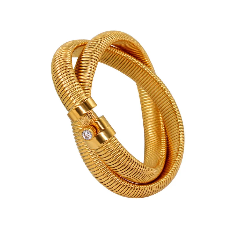 Ys794 Double Ring Gold