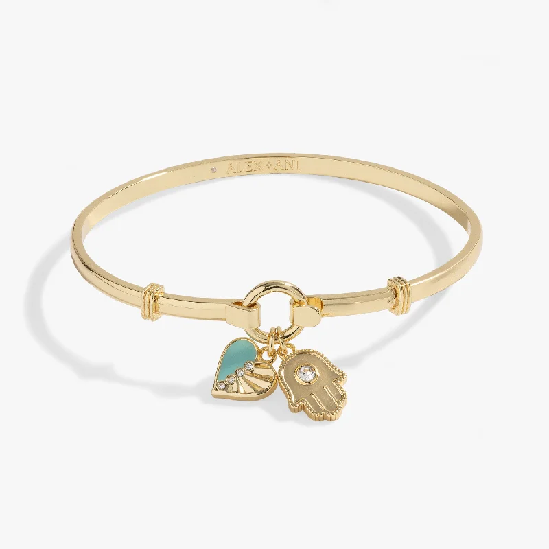 women's bracelets art deco style -Hamsa and Heart Bracelet