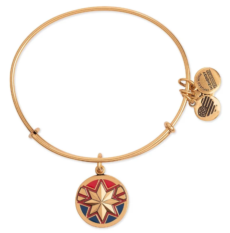 women's bracelets subtle sophistication -Disney® Captain Marvel Charm Bangle