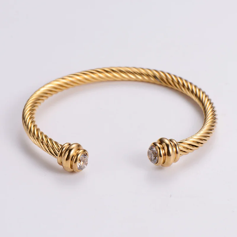 Gold [White Diamond Bracelet]]