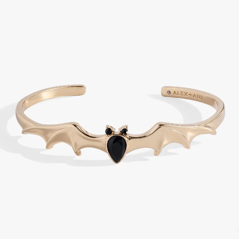 women's bracelets bold and stylish -Crystal Bat Cuff