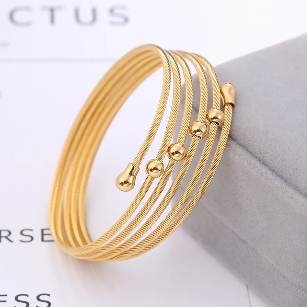 women's bracelets moon and sun -Wholesale Casual Solid Color Titanium Steel Bangle