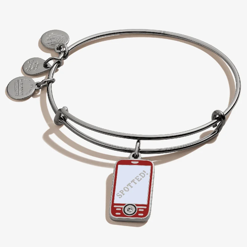 women's bracelets moissanite -Gossip Girl Cell Phone Charm Bangle, Color