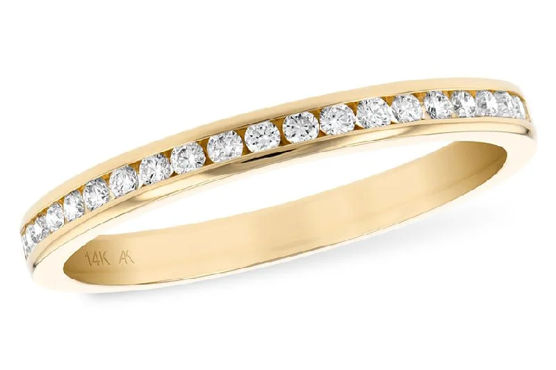 women's engagement rings with side stones -14KT Gold Ladies Wedding Ring