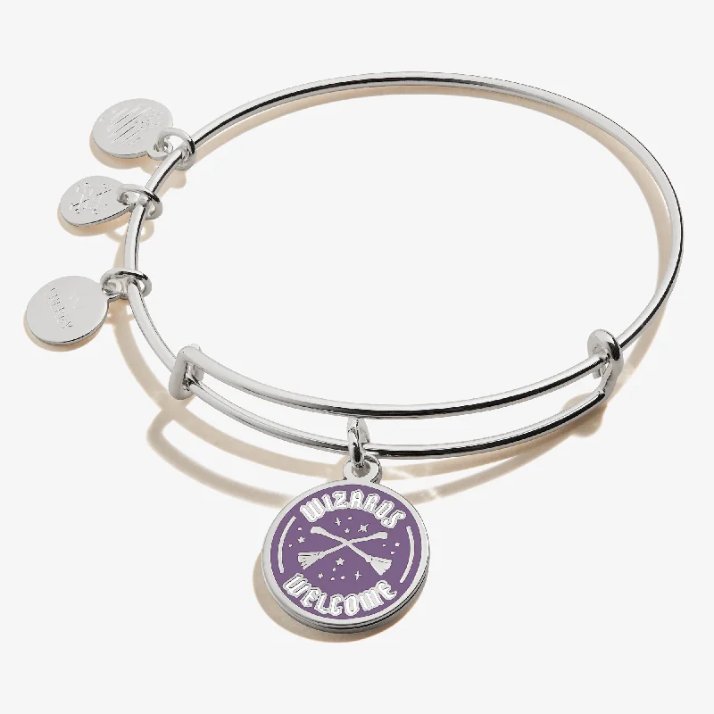 women's bracelets elegant stretch bracelet -Harry Potter™ 'Wizards Welcome' Charm Bangle