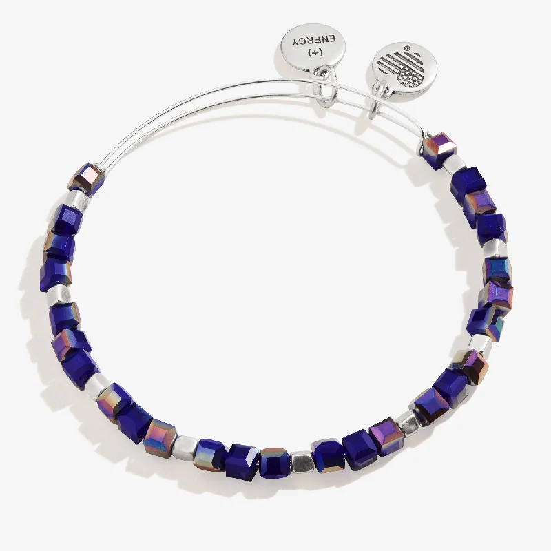 women's bracelets casual everyday wear -Dazzle Beaded Bangle, Royal Blue