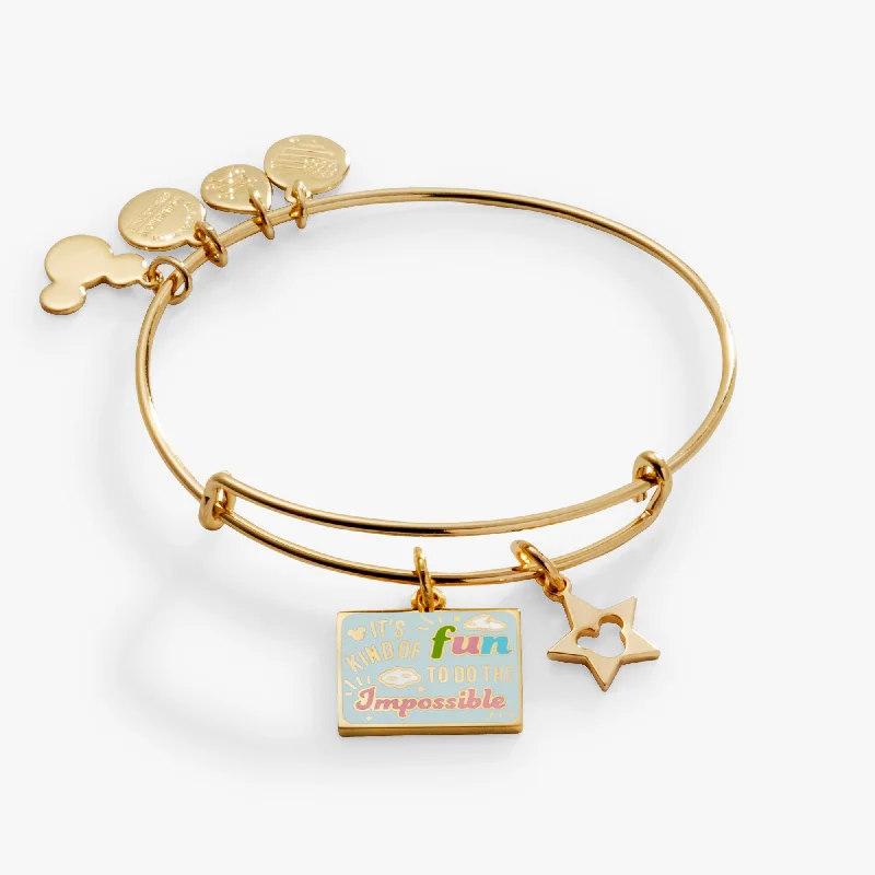 women's bracelets chunky statement cuff -Disney® Impossible Charm Bangle