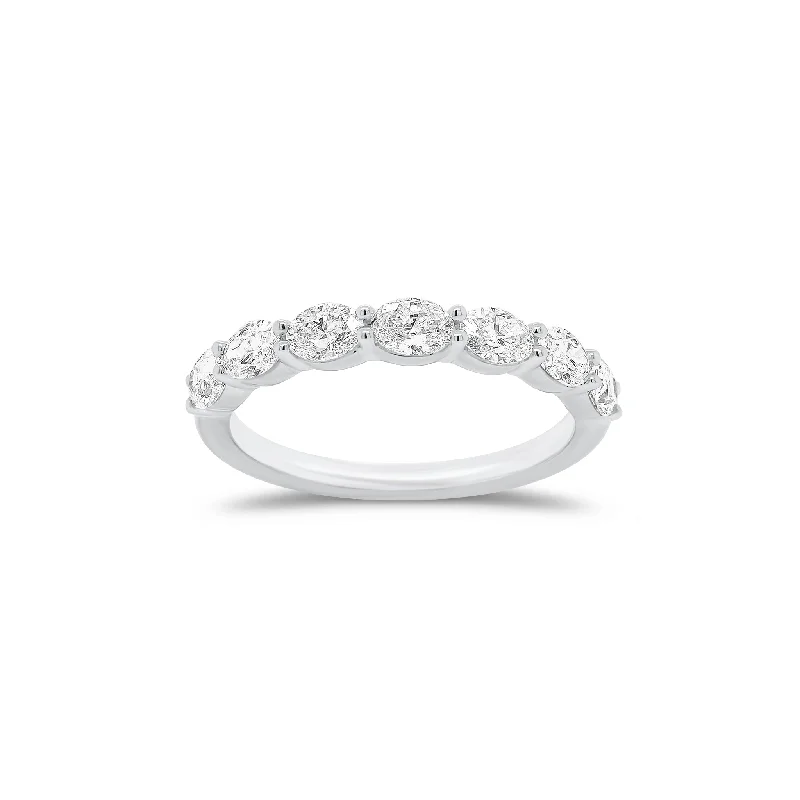 women's engagement rings designer brand -Oval Diamond Wedding Band