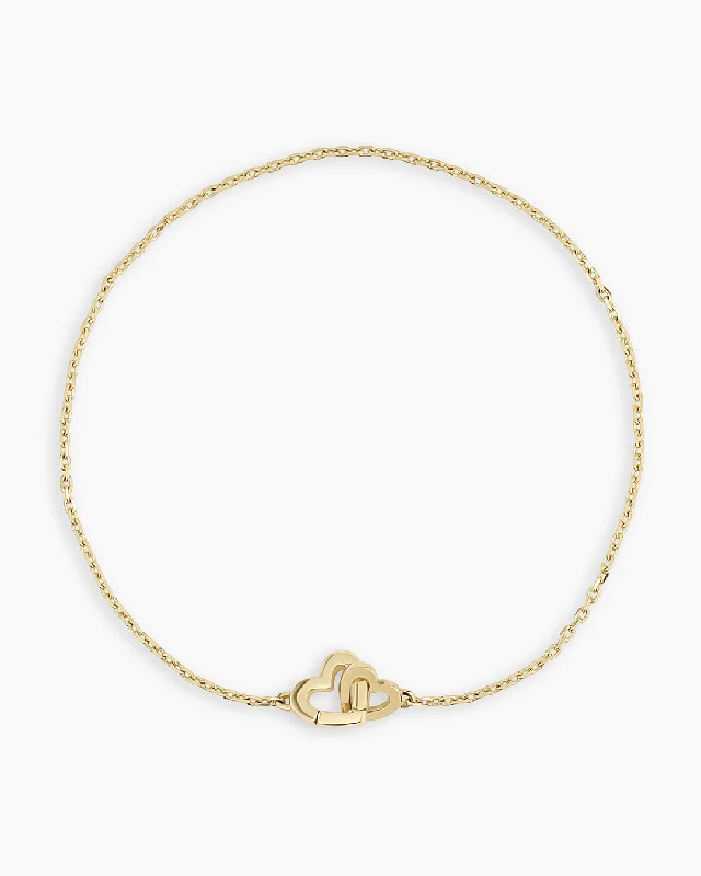 women's bracelets butterfly charm -14k Gold Parker Heart Bracelet